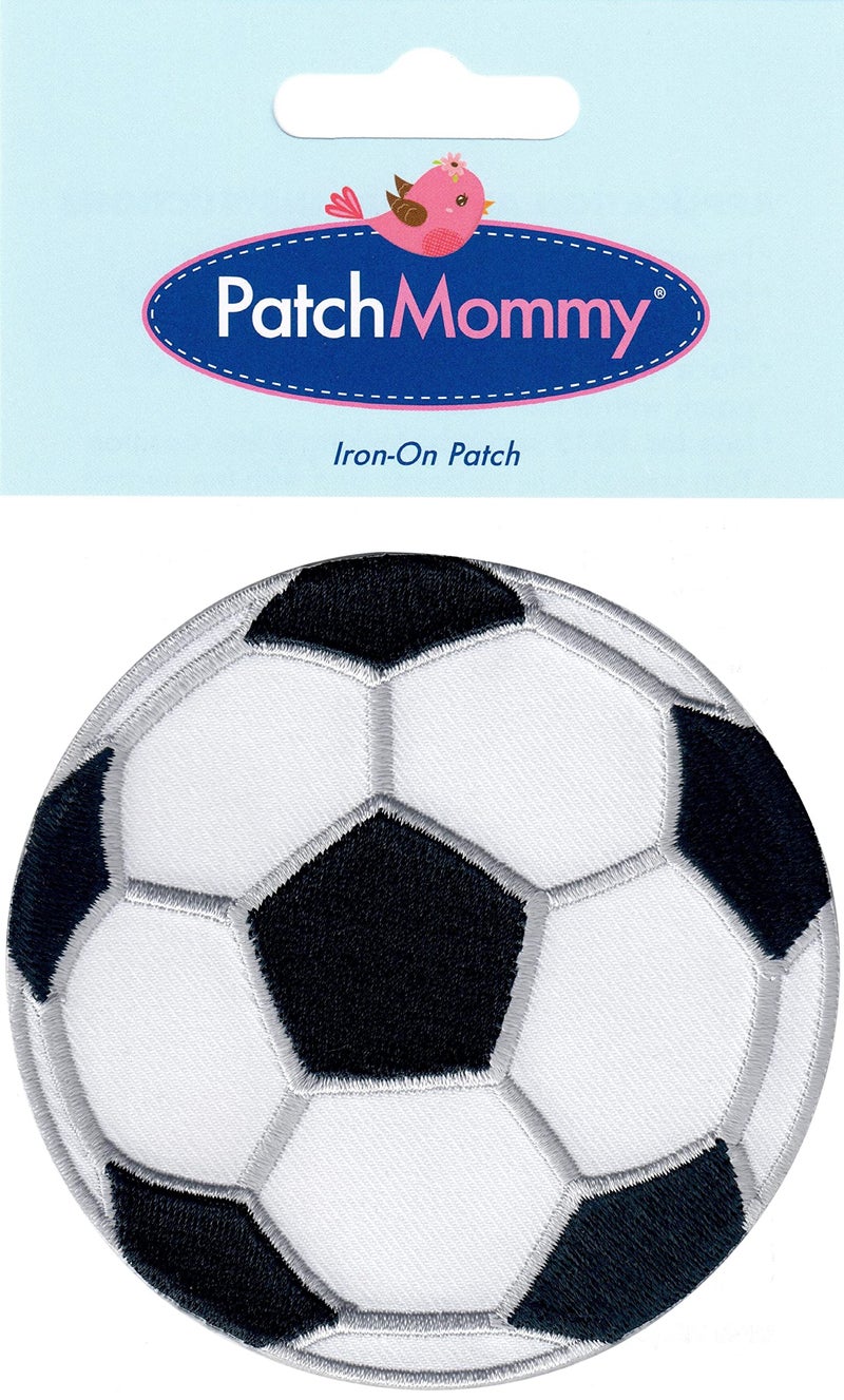 PatchMommy Soccer Ball Patch Football Sports 3.5 Inch, Iron On/Sew On - Appliques for Kids Children - Image 3